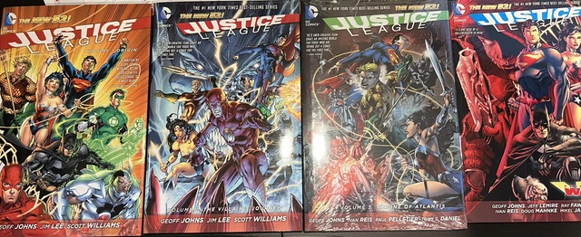Justice League (The New 52) Graphic Novel Lot Vol 1-3 & Trinity War Jim Lee
