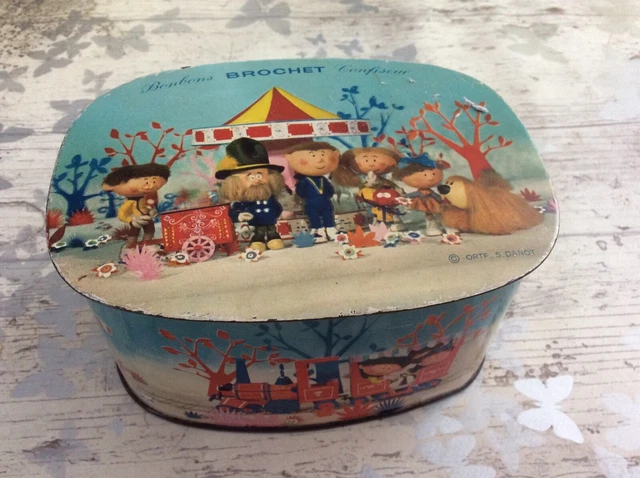Boîte Métal Publicitaire Vintage, Bonbons De Rue, Qualité Rose, Rangement Collection, Occasion
