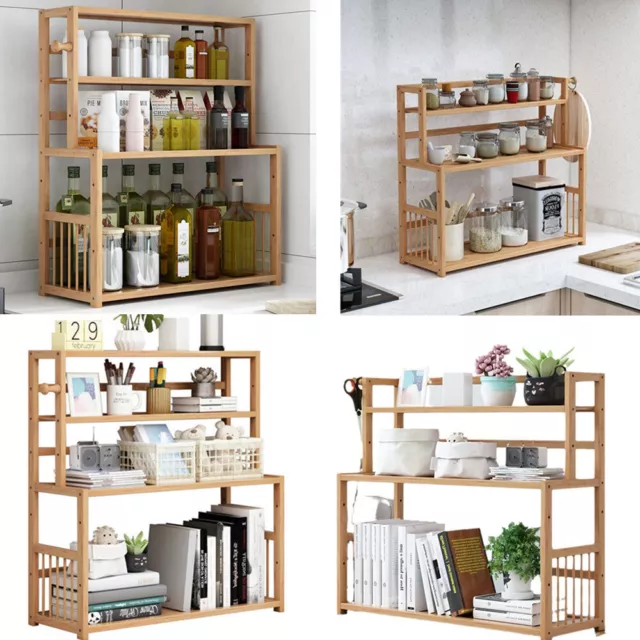 Office Bookshelf Simple Bamboo Shelf Desktop Storage Rack Multifunctional Shelf