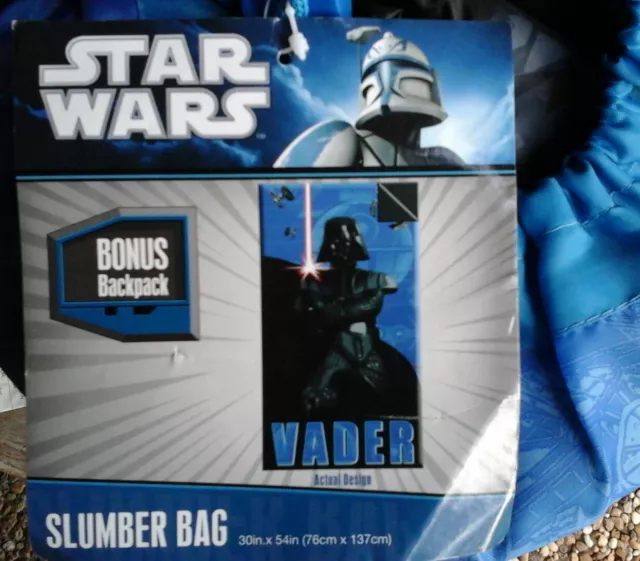 Star Wars Vader Slumber Sleeping Bag Bonus Backpack HTF NEW Christmas gift