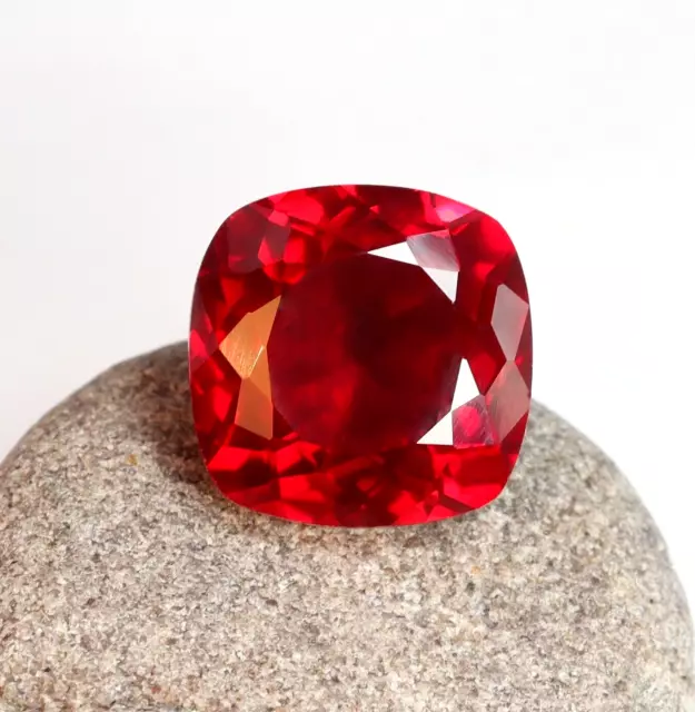 12.60 CT Natural Mozambique Blood Red Ruby Cushion Certified Loose Gemstone P342 3
