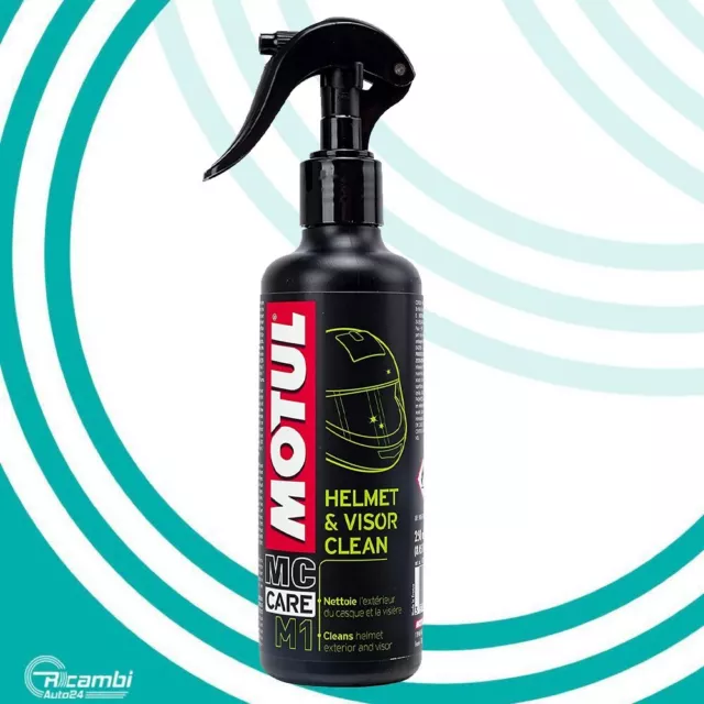 Motul M1 Helmet & Visor Clean Pulitore Spray Esterno Per Casco E Visiera 250Ml