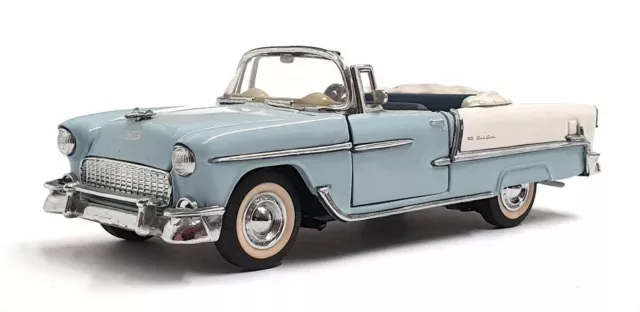 Franklin Mint 1/43 Scale 121022L - 1955 Chevrolet Bel Air - Blue/White