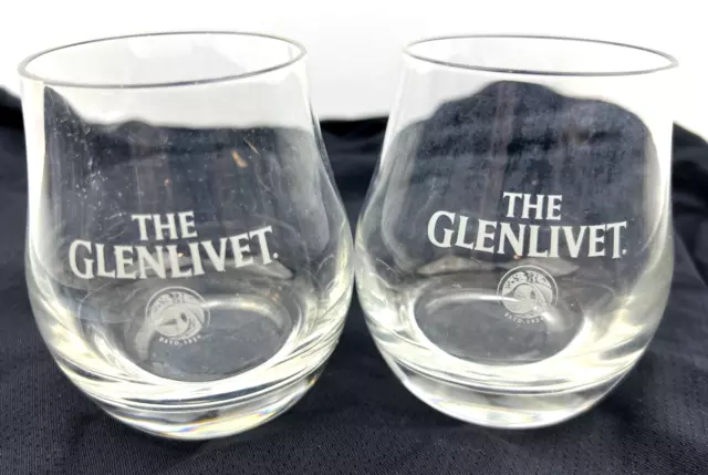 The Glenlivet Etched Glass Single Malt Scotch Whiskey Glass Tulip Snifter