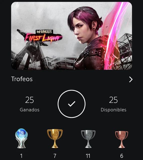 Platinum Trophy Service EU PS4 / Infamous First Light