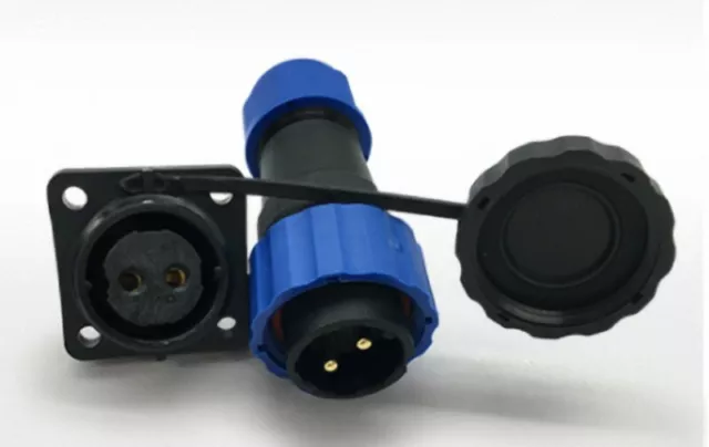 1pcs 2Pin Waterproof Aviation Plug Socket Cable Connector IP68 SD20 20mm