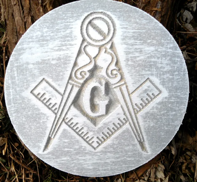 Masonic Freemason plaque mold garden ornament stepping stone mould 10" x 3/4"