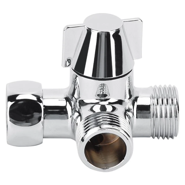 G1/2" Adattatore doccia tre vie a forma di T separatore acqua bidet WC