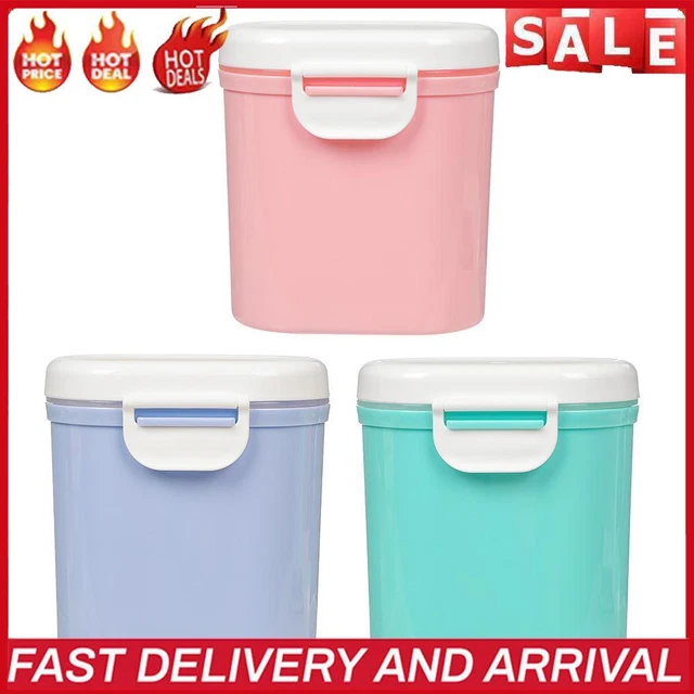 Leche en polvo para bebé recipiente grande para niños pequeños bocadillos caja de almacenamiento con cuchara