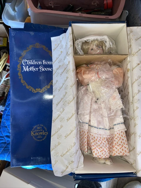 Vtg 1988 Ashton Drake "Mary Had A Little Lamb"  Mother Goose Collection  W/Coa