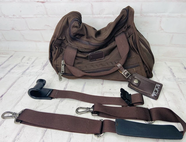Vintage 92 Tumi Brown Ballistic Nylon Carry On Weekender Soft Duffle Bag Made US