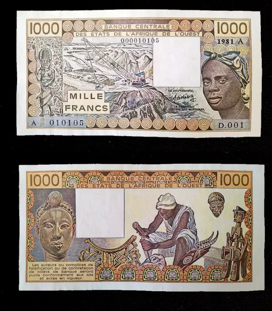 1988 - 1000 Francs Afrique de l Ouest (REPRODUCTION)