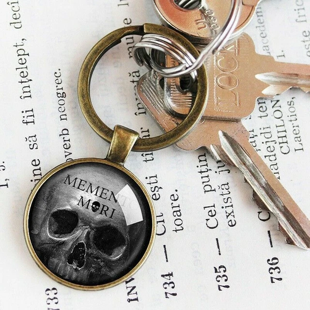 Porte-clés Memento Mori, porte-clés tête de mort, porte-clés tête de mort...