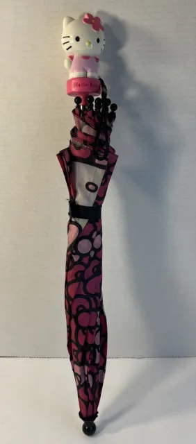 Hello Kitty Pink Push Up Umbrella Bow Design & Hello Kitty Figural Handle