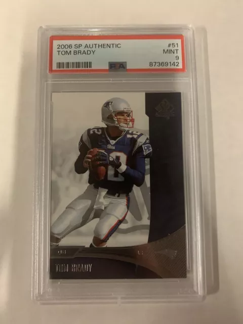 2006 SP Authentic Tom Brady PSA 9 New England Patriots Tampa Bay Buccaneers