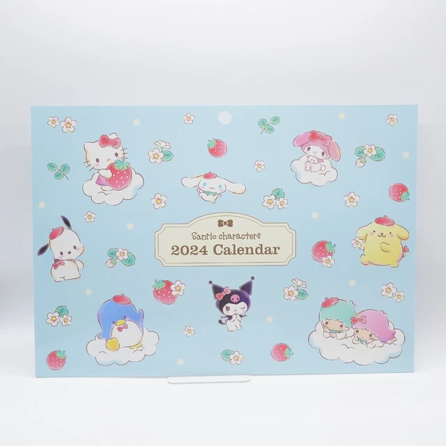 SANRIO CHARACTERS JAPAN 2024 Wall Calendar Tuxedosam Pochacco 3.00