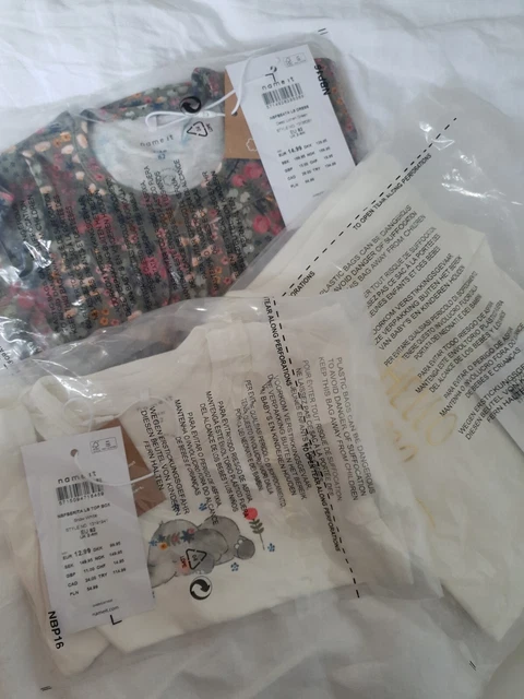 BNWT 2-4 Months Baby Girl Bundle (2 Tops 1 Dress) Giftset Name It Brand