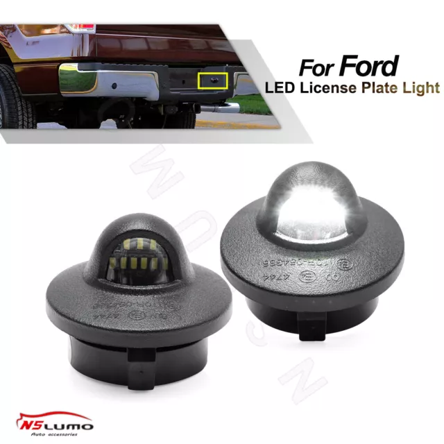 2xLED License Plate Light For Ford F250/350/450 SuperDuty Bronco Explorer Ranger
