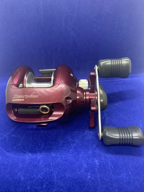 SHIMANO SCORPION 1501 Left Reel Smooth Working Repair Cracks