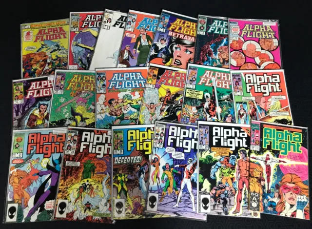 Big marvel comics lot - ALPHA FLIGHT - key 1st issue John Byrne story and art!!
