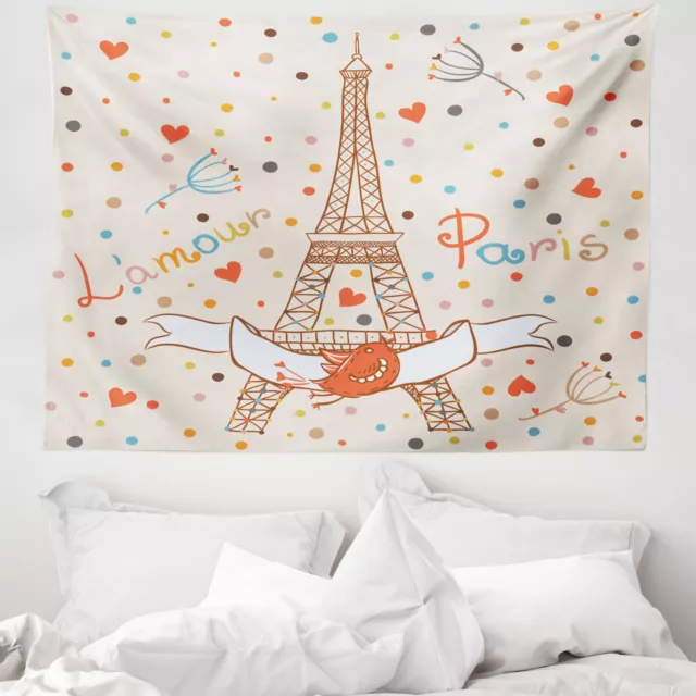 Voyage de noces Tapisserie Eiffel Love Birds