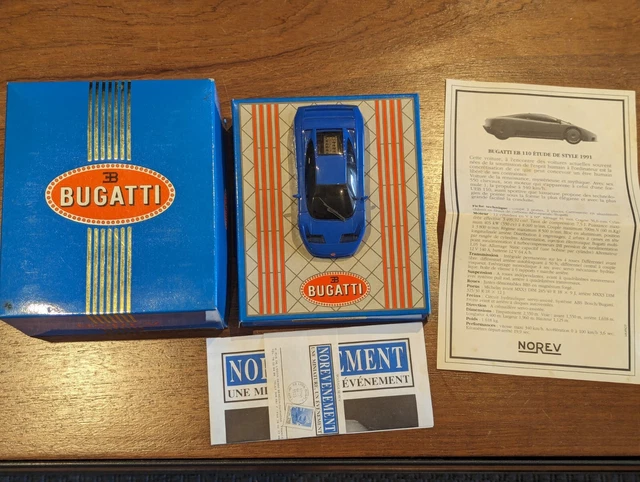 A VENDRE COFFRET Norev Bugatti EB 110 étude de style EUR 25,00