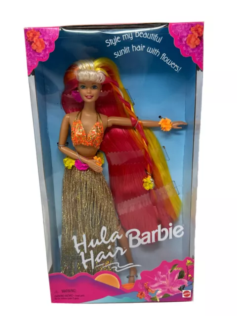 Vintage 1996 Mattel Hula Hair Barbie Doll # 17047 RARE NRFB Vintage 1996 Mattel Hula Hair Barbie Doll # 17047 RARE NRFB