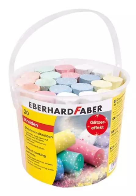 Eberhard Faber Straßenmalkreide Glitzer, 20er Eimer