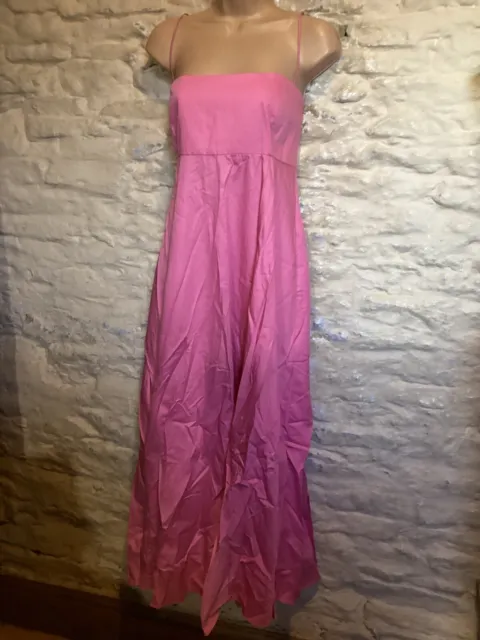 BNWT Zara Pink party prom evening bridesmaid dress ball gown size XL Fit 14 16