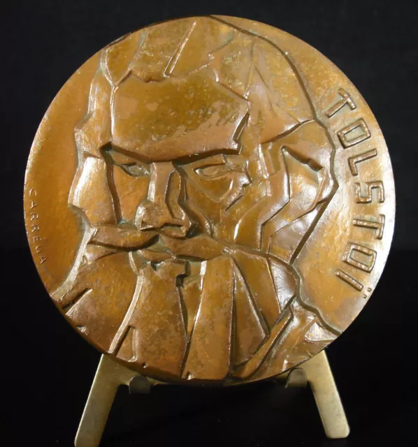 Medalla Leon Tolstoi Schriftsteller El Muzhik Popular Rusa Толсто́й Guerra Y Paz