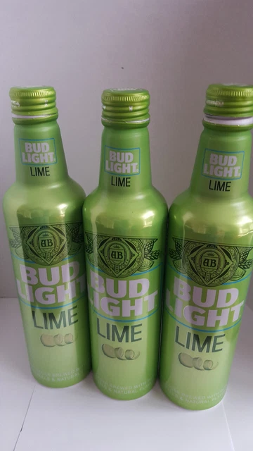 Bud Light *Lime* 16 Oz Aluminum *Empty*Top Open / Caps **Total (3) Three Bud Light *Lime* 16 Oz Aluminum *Empty*Top Open / Caps **Total (3) Three