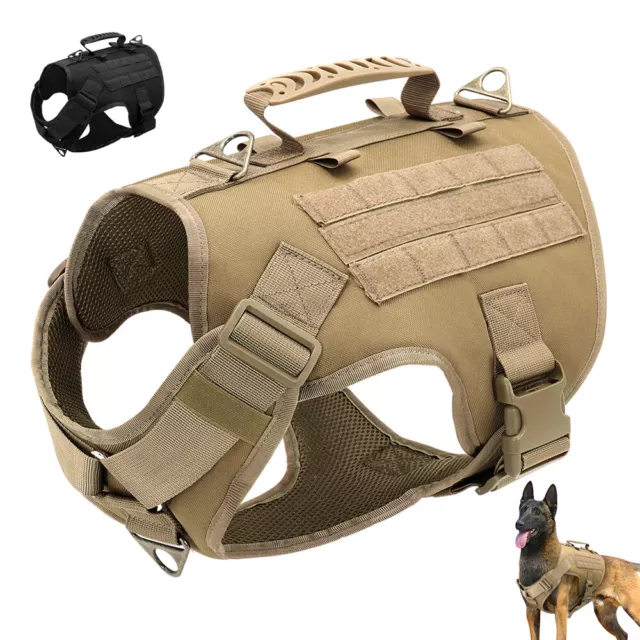 Tactique Harnais de dressage pour Chien Militaire Réglable molle Veste Gilet