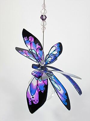 Dragonfly crystal suncatcher gift window hanging rainbow prism pendant sbl