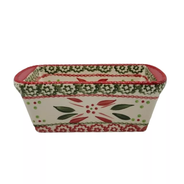 Temptations by Tara Holiday Mini Loaf Pan Red 12oz 6"x3.5" PPP-HLD-973196 Lid