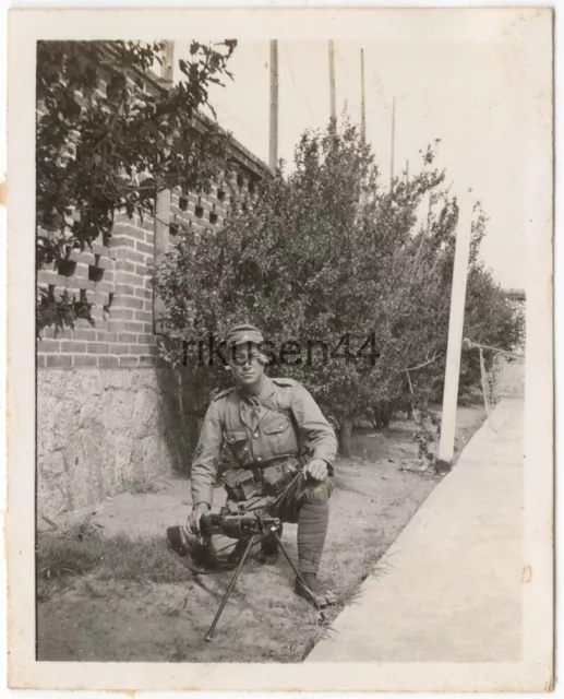 Original Japanese Navy Photo SNLF Type 11 Crewman Chefoo 1938 芝罘