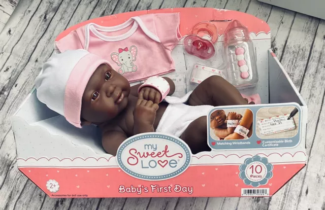 My Sweet Love Baby's First Day Pink Play Set, 10 Pieces, Featuring Realistic