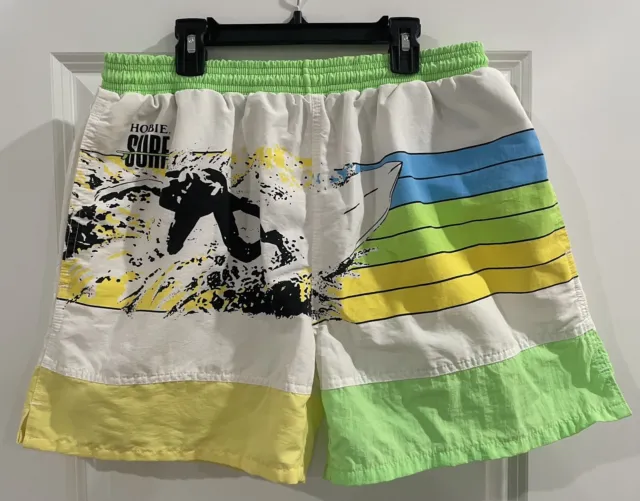 Vintage Hobie Surf Swimsuit Swim Shorts Trunks 80s 90s Size Large L