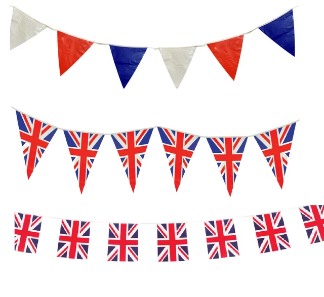 UNION JACK BUNTING VE Day 80th Anniversary Party Decoration Royal ...