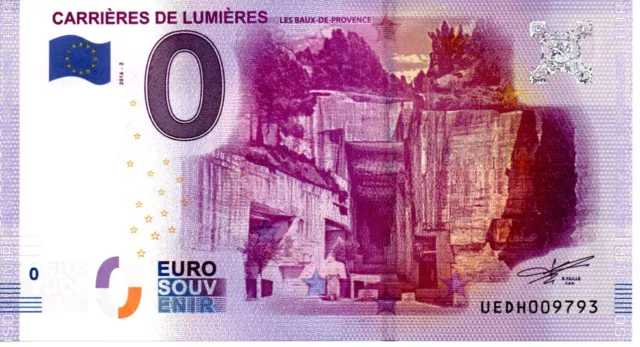 Billet Euro Souvenir - 0 Euro - Carrieres De Lumieres 2016-2