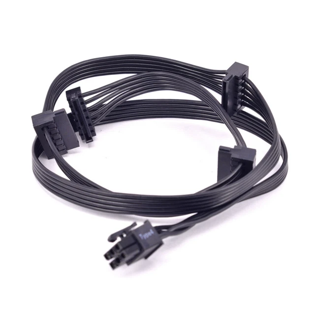PCI-E 6Pin 1 To4 SATA Power Supply Cable For Corsair RM1000 RM850 RM750 PSU 85cm