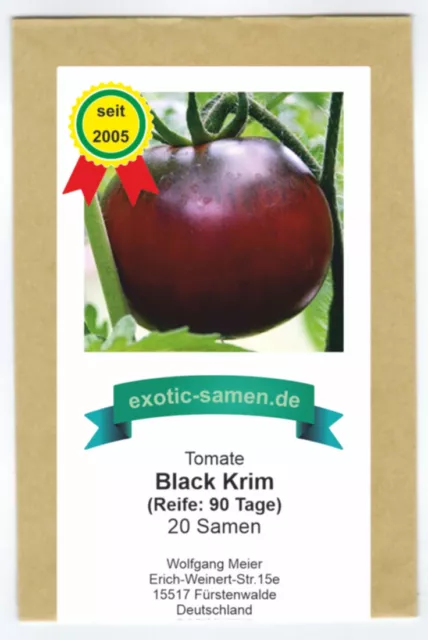 Fleischtomate - Tomate - Black Krim - Noir de Crimee - samenfest - 20 Samen