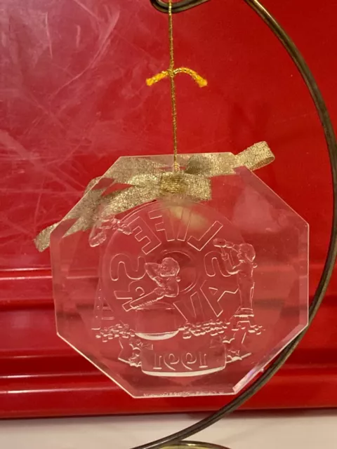 Vintage Life Savers Clear Acrylic Christmas Ornament 1991 Planters LifeSavers Co