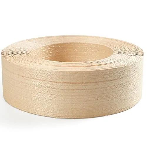 MOLIGOU Maple Wood Veneer Roll 2”×50’ Plywood Edge Banding Strips Flexible Ve...