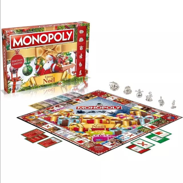 Jeu Société Noël Monopoly Édition Limitée Version Française Famille Cadeau 