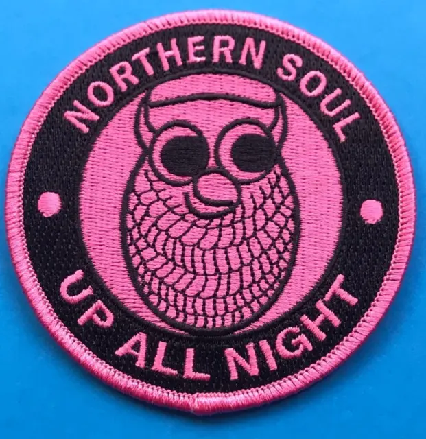 Northern Soul Patch - Up All Night Owl - In Black / Pink