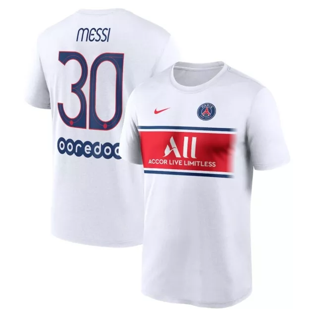 PSG Messi Nike #30 Mens Large XXL Fan T Shirt Jersey Football New 100% AUTHENTIC