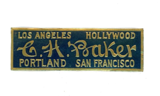 1920's-30's G.H. Baker Hollywood Label F103E