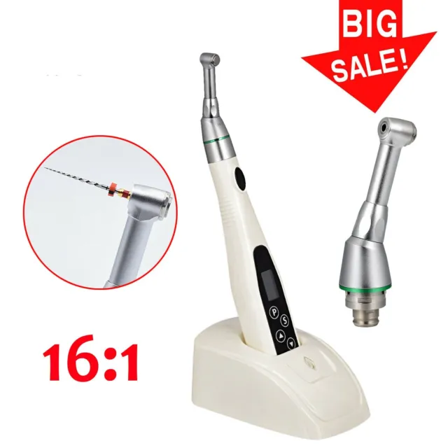 Dental Endo Motor Cordless 16:1 Contra Angle Handpiece Root Canal Treatment nso