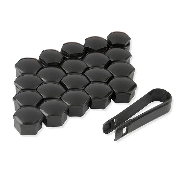 GENUINE PEUGEOT CITROEN C1 C2 C3 DS3 C4 DS4 WHEEL NUT BOLT COVERS 17mm BLACK