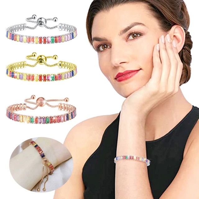 Kristallarmbänder Glückliches buntes Strass-Armband voller -Blütenblatt-Armband